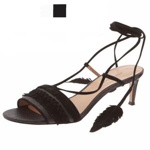 NWT Banana Republic Black Strappy Heels with Decorative Ankle Detail